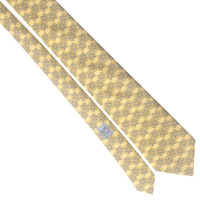 Hermes Men's Silk Tie Horseshoes Pattern 5008