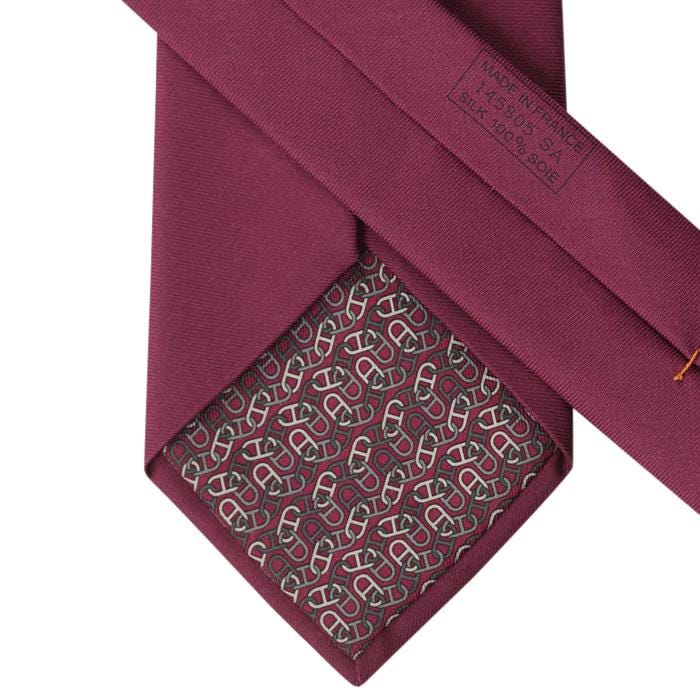 Hermes Men's Silk Tie Chaine d'Ancre Pattern 145805 | Necktie Cravate