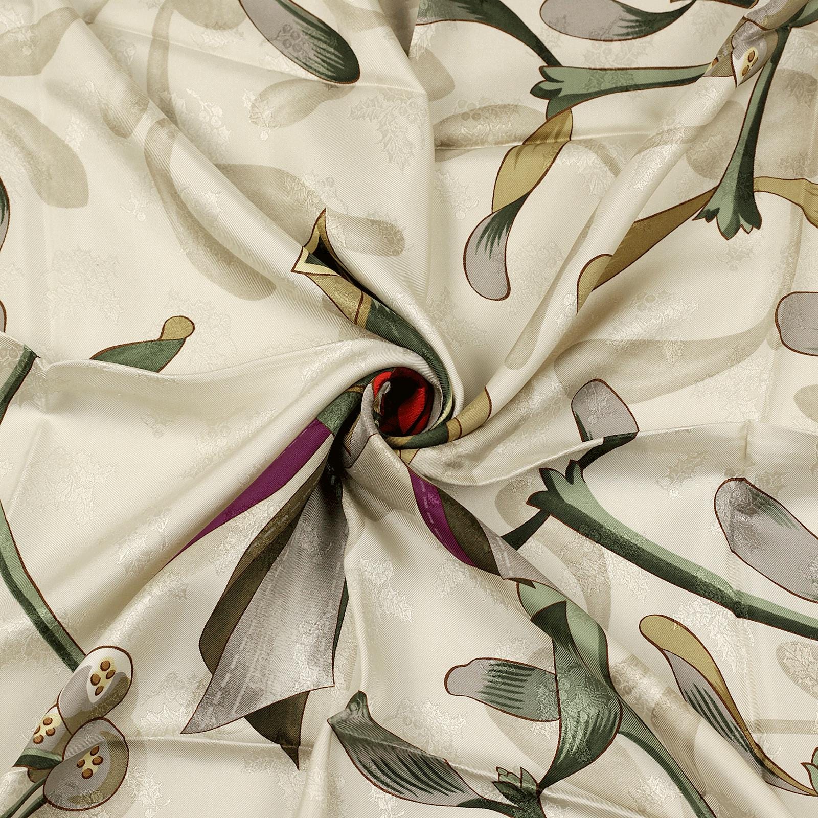 Hermes Scarf Jacquard "Neige d'Antan II" by Caty Latham Vintage 90cm Silk