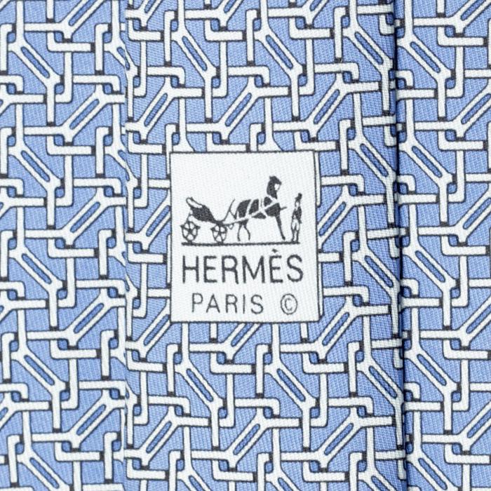 Hermes Men's Silk Tie Geometric Pattern 5050 | Necktie Cravate