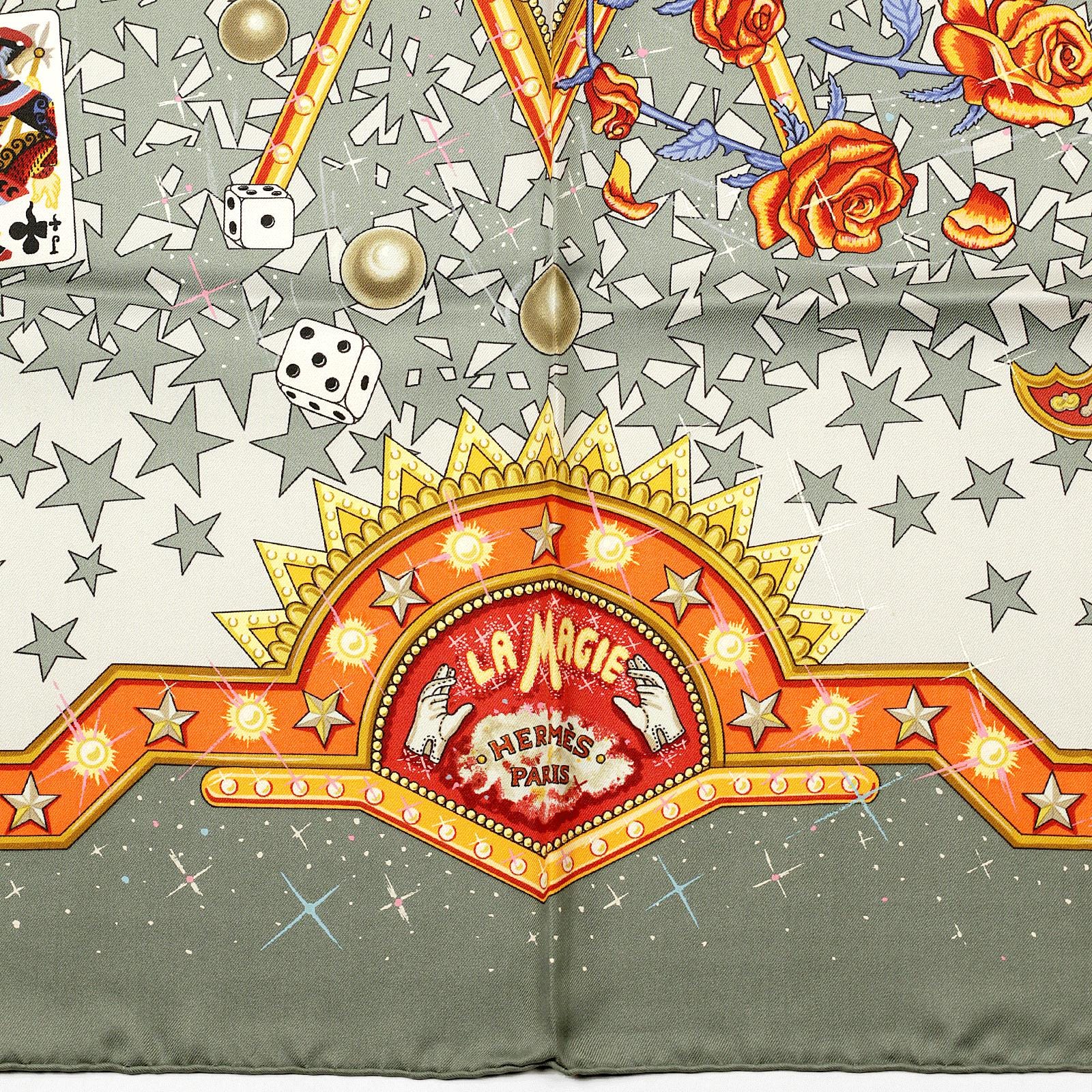 Hermes Scarf "La Magie" by Claudia Stuhlhofer Mayr 90cm Silk