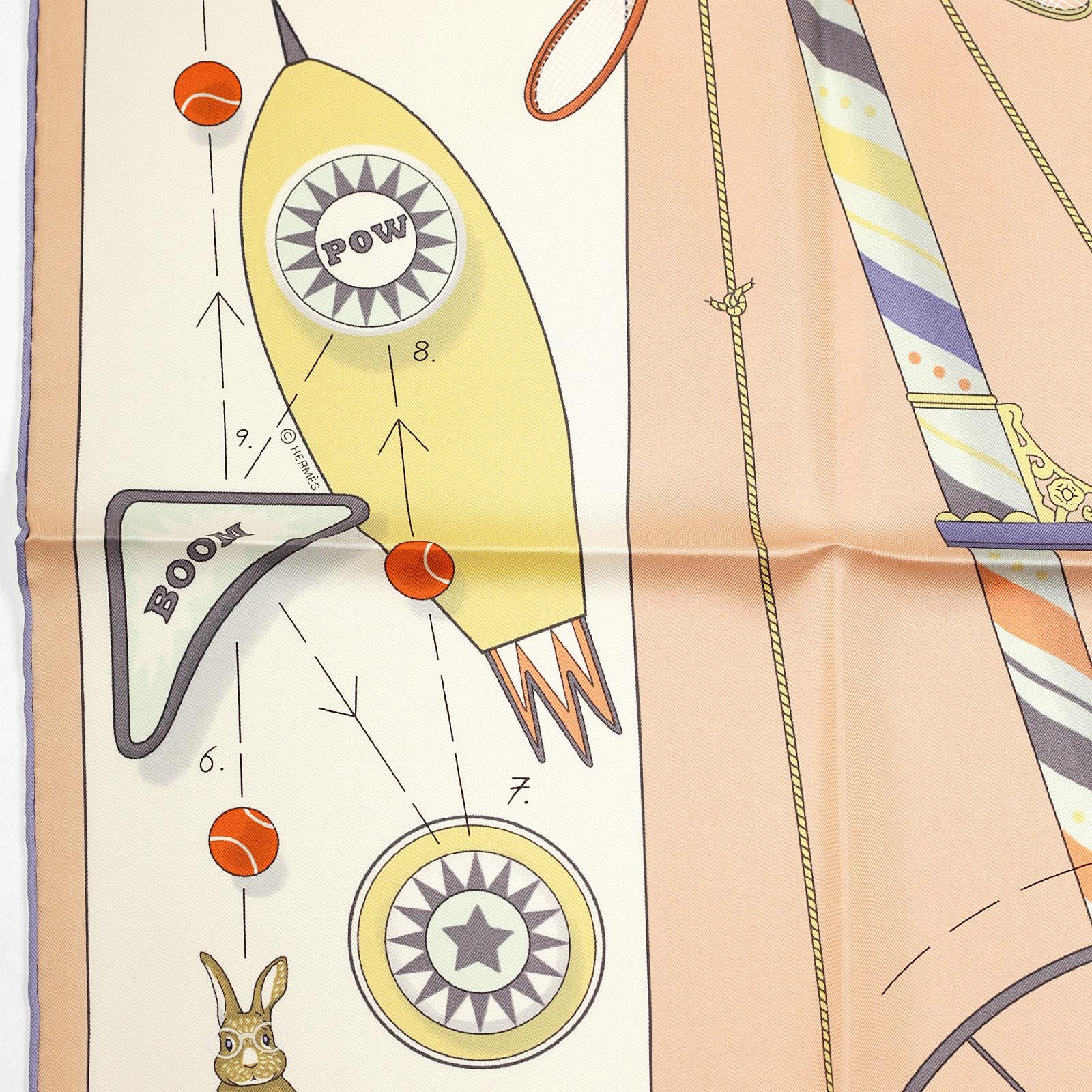 Hermes Scarf "Tea for Two" by Jonathon Burton 90cm Silk | Carre Foulard