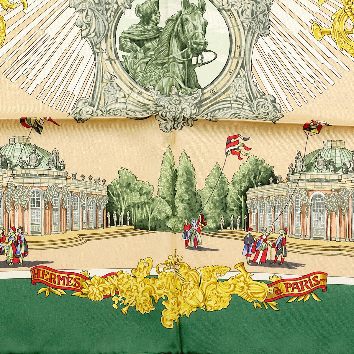 Hermes Scarf "Sanssoucy" by Loic Dubigeon 90cm Silk