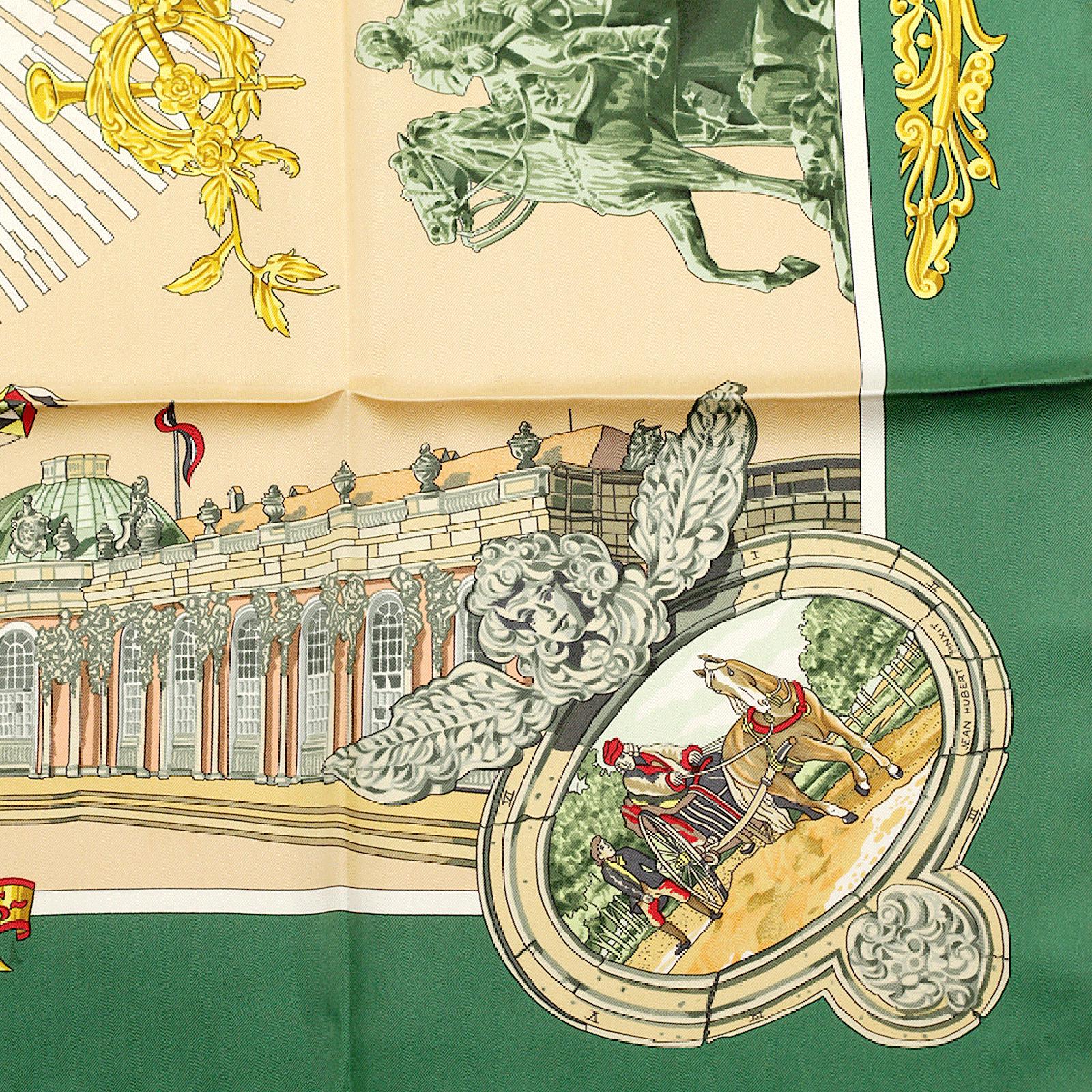 Hermes Scarf "Sanssoucy" by Loic Dubigeon 90cm Silk