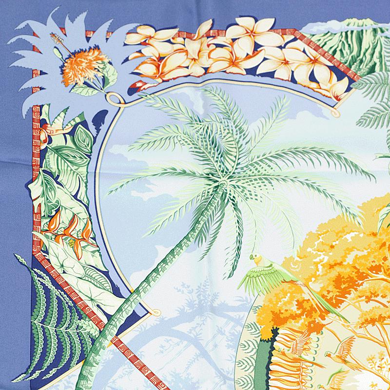 Hermes Scarf "Aloha" by Laurence Bourthoumieux 90cm Silk | Carre Foulard