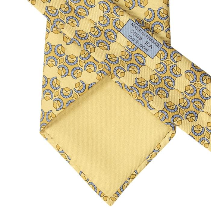 Hermes Men's Silk Tie Horseshoes Pattern 5008