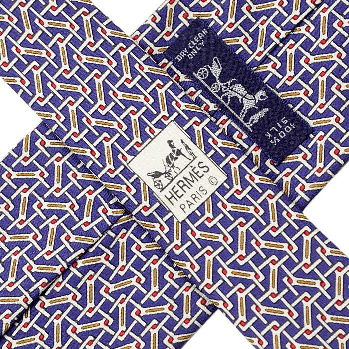 Hermes Men's Silk Tie Geometric Pattern 5050 | Necktie Cravate