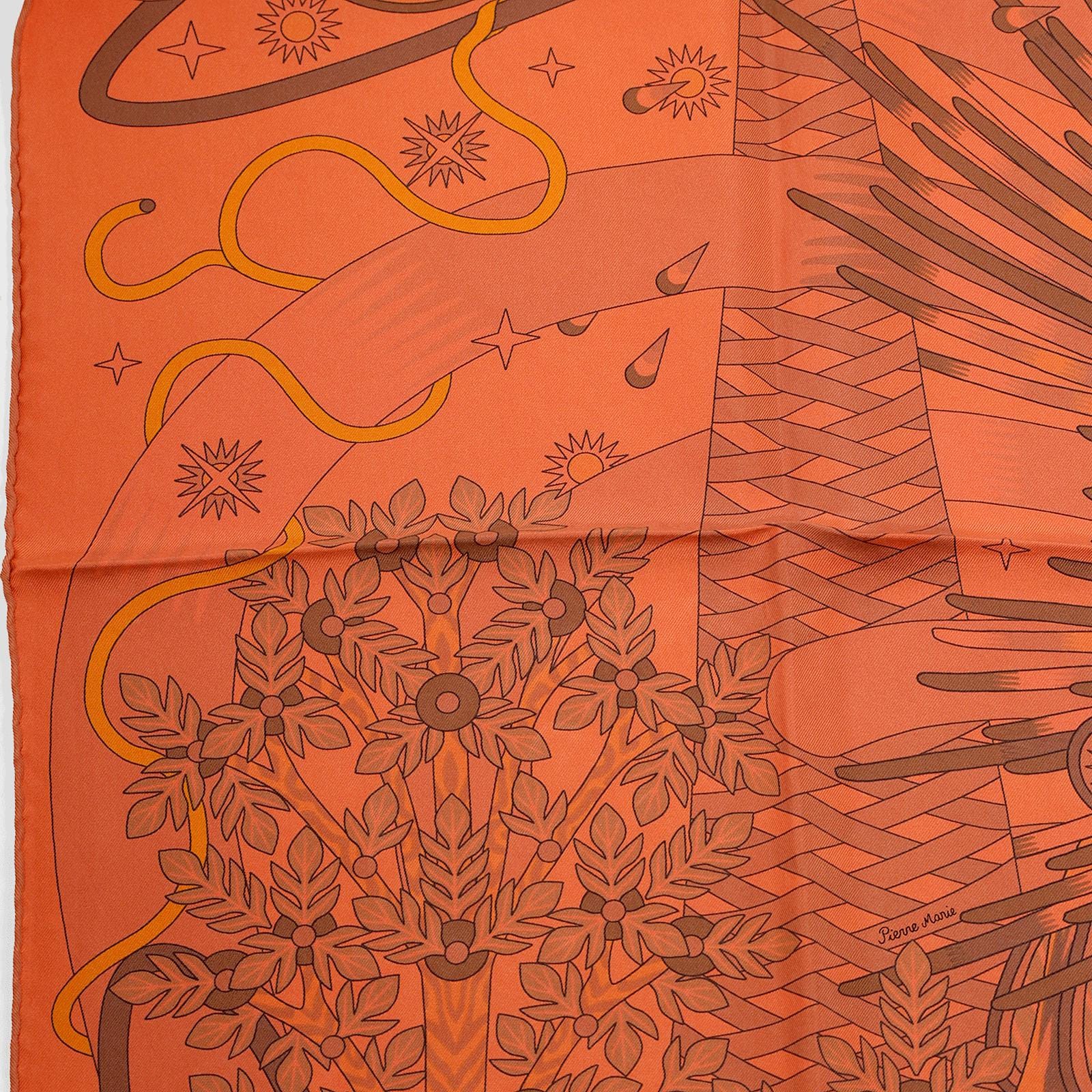 Hermes Scarf "La Source de Pegase" by Pierre Marie 90cm Silk Dip Dye | Carre Foulard