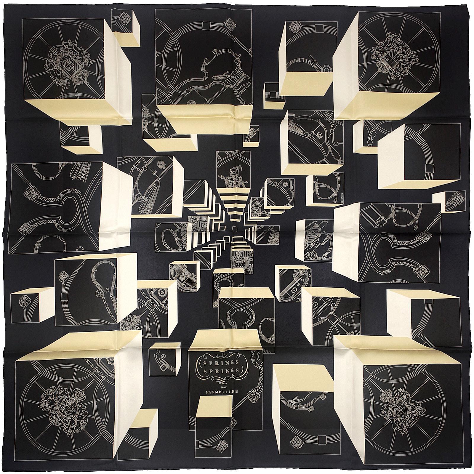 Hermes Scarf "Springs Springs" by Dimitri Rybaltchenko 90cm Silk | Foulard Carre