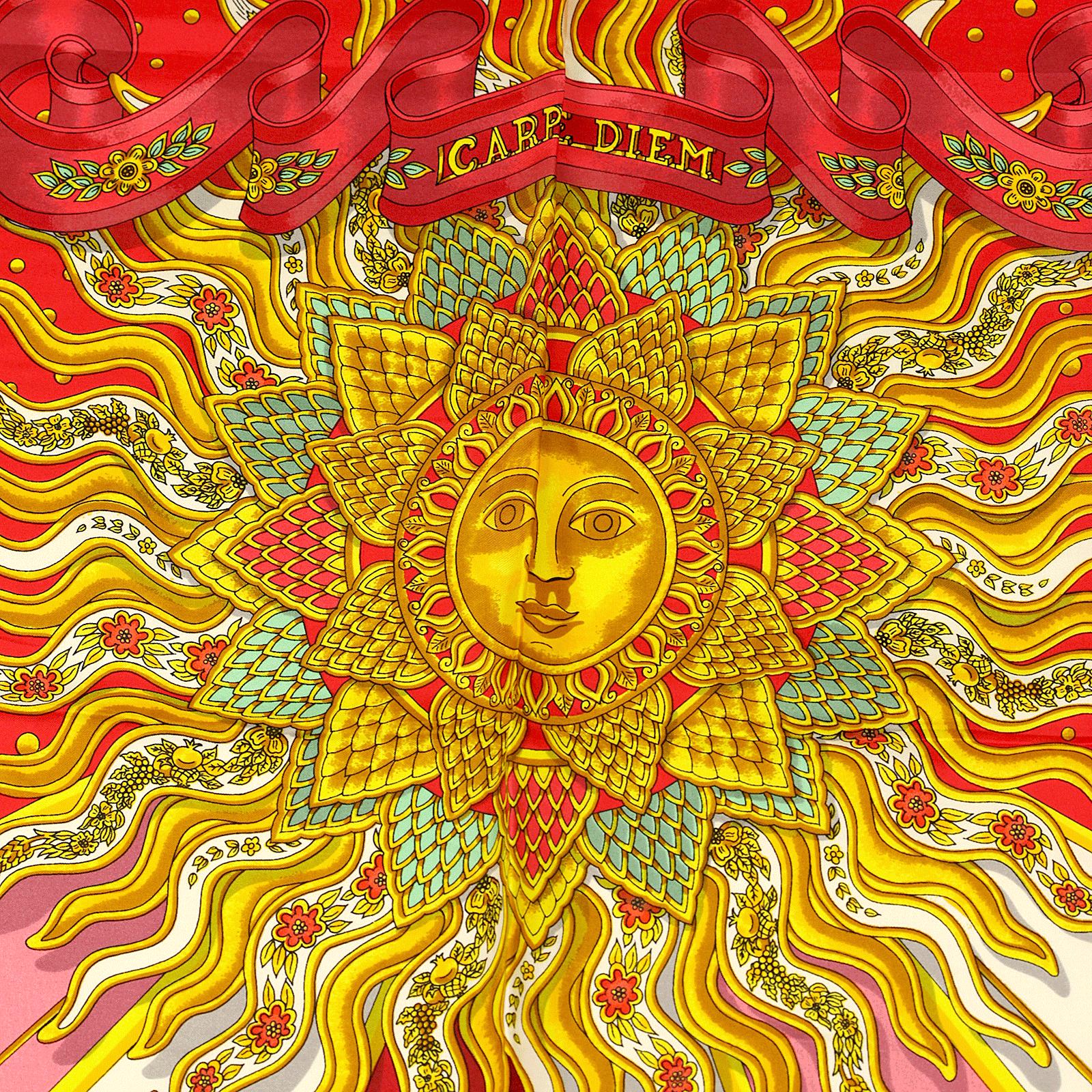 Hermes Scarf "Carpe Diem" by Joachim Metz 90cm Silk | Carre Foulard