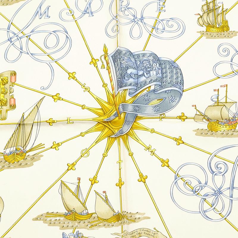 Hermes Scarf "Voiles de Lumiere" by Joachim Metz 90cm Silk | Carre Foulard