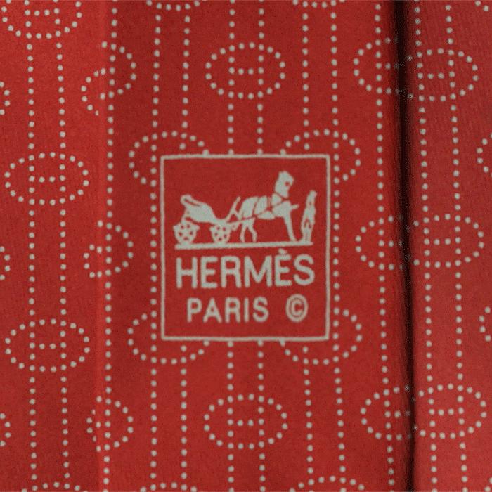 Hermes Men's Silk Tie H Geometric Pattern 5264