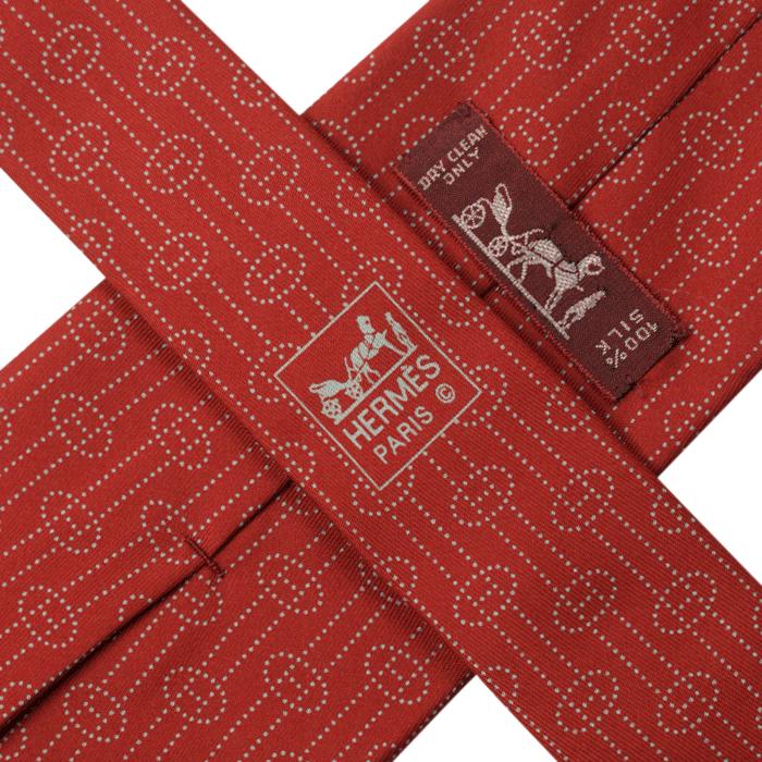 Hermes Men's Silk Tie H Geometric Pattern 5264