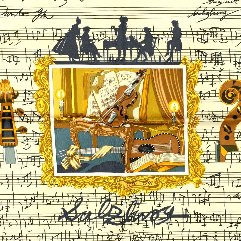 Hermes Scarf "Salzburg" by Loic Dubigeon 90cm Silk
