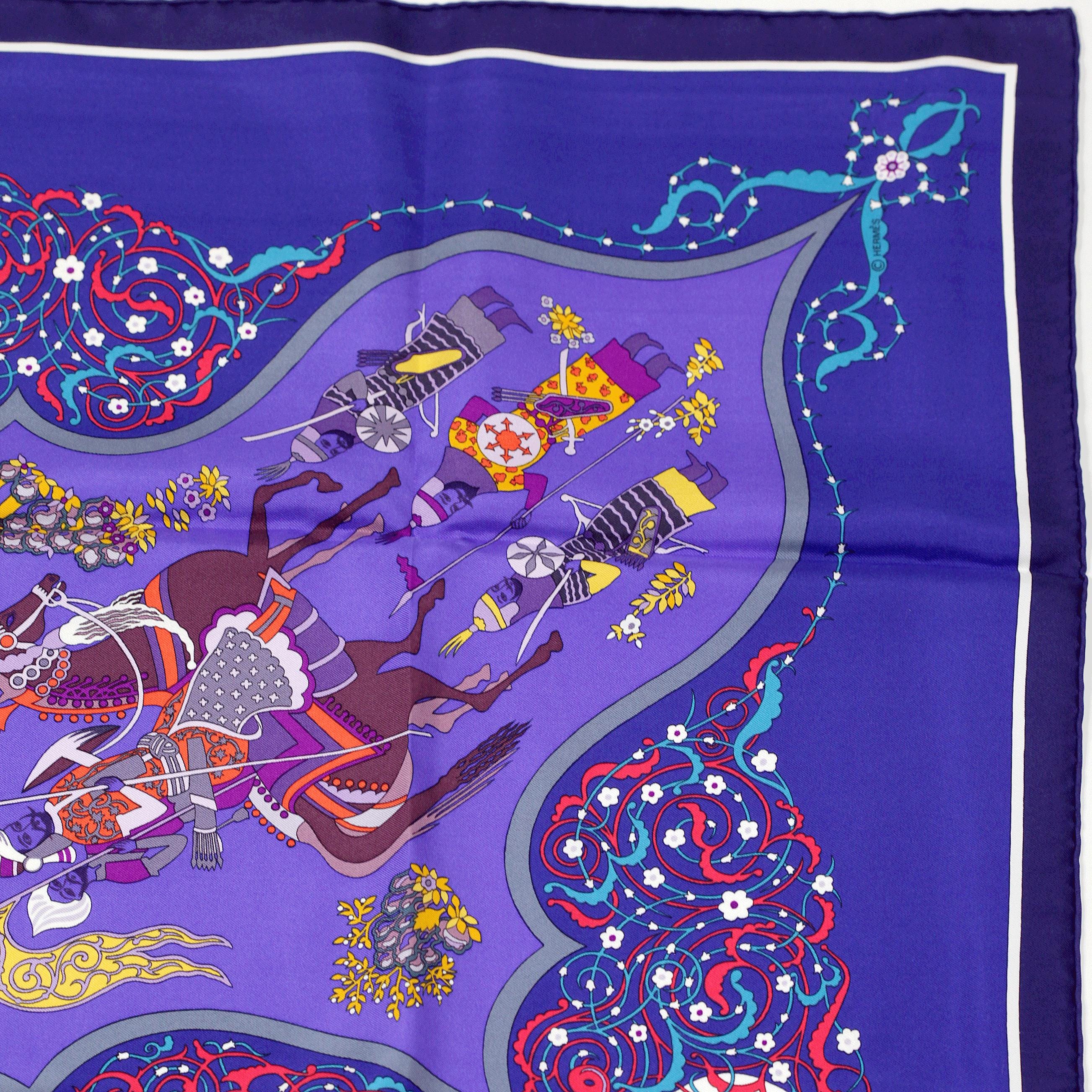 Hermes Scarf "Poesie Persane" by Julia Abadie 90cm Silk | Carre Foulard