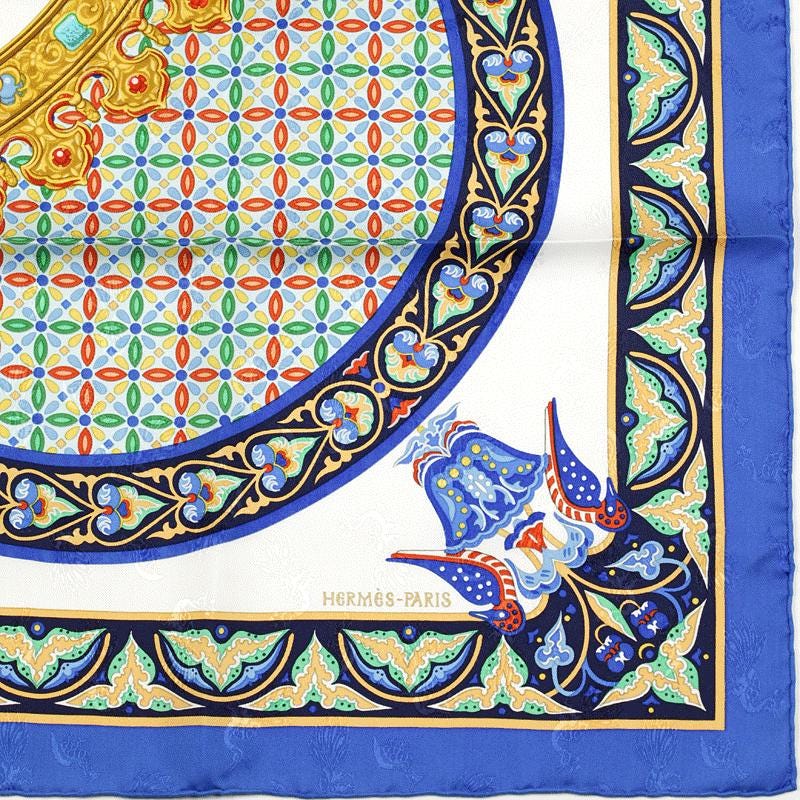 Hermes Scarf "Ciels Byzantins" by Julia Abadie Vintage 90cm Silk Jacuard | Carre Foulard