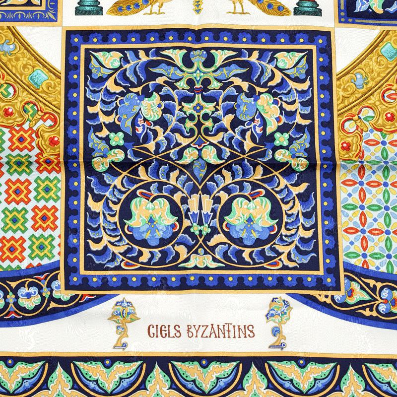 Hermes Scarf "Ciels Byzantins" by Julia Abadie Vintage 90cm Silk Jacuard | Carre Foulard