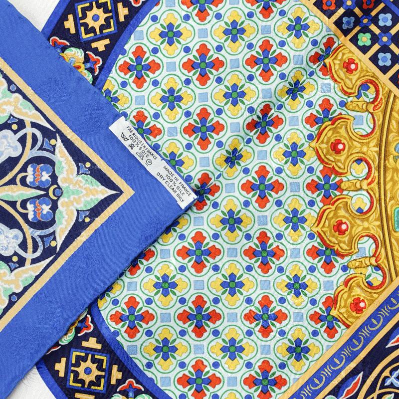 Hermes Scarf "Ciels Byzantins" by Julia Abadie Vintage 90cm Silk Jacuard | Carre Foulard