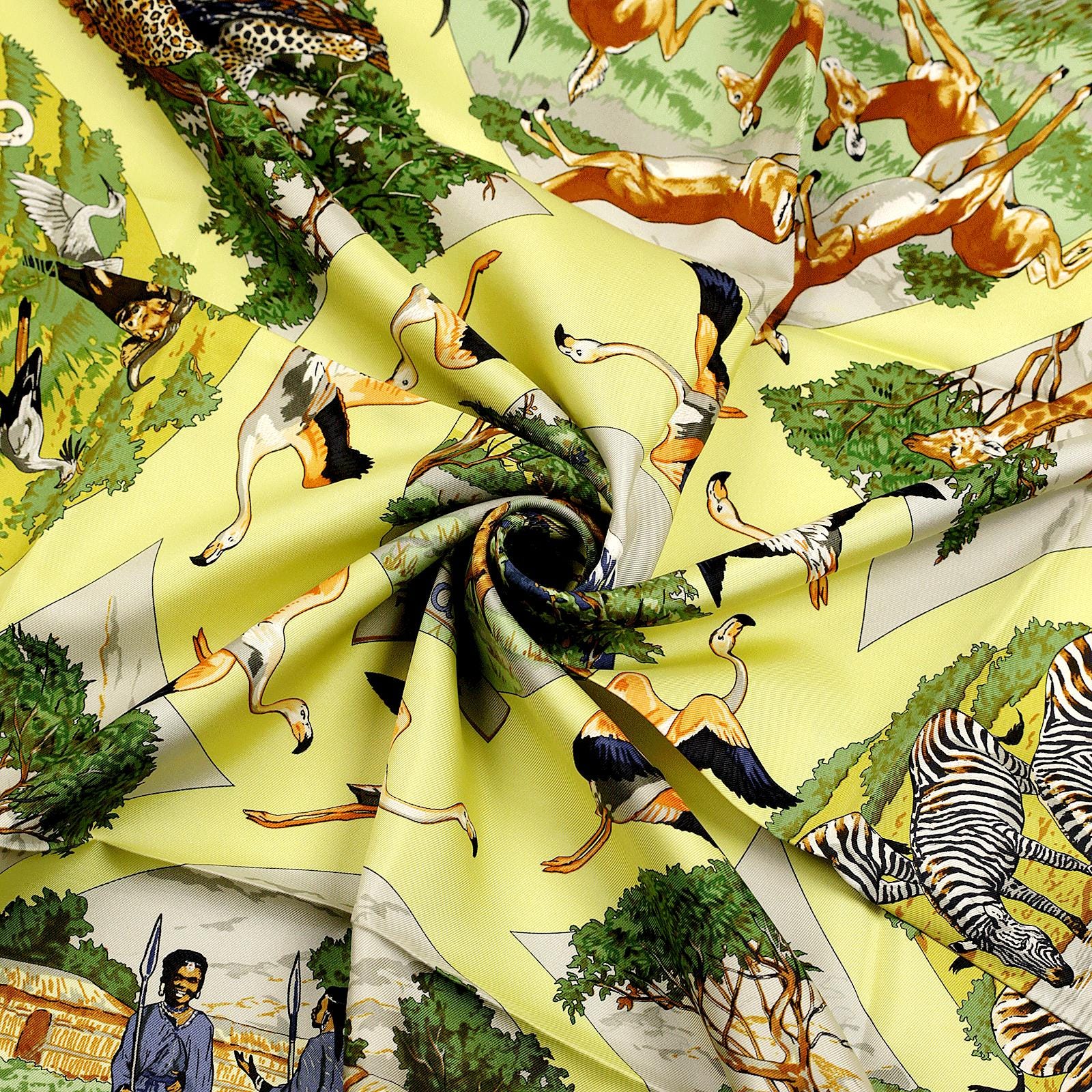 Hermes Scarf "Tanzanie" by Robert Dallet 90cm Silk | Carre Foulard