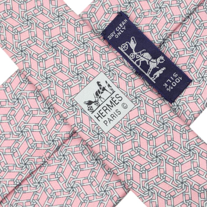 Hermes Men's Silk Tie Chaine d'Ancre Pattern 5450 | Necktie Cravate