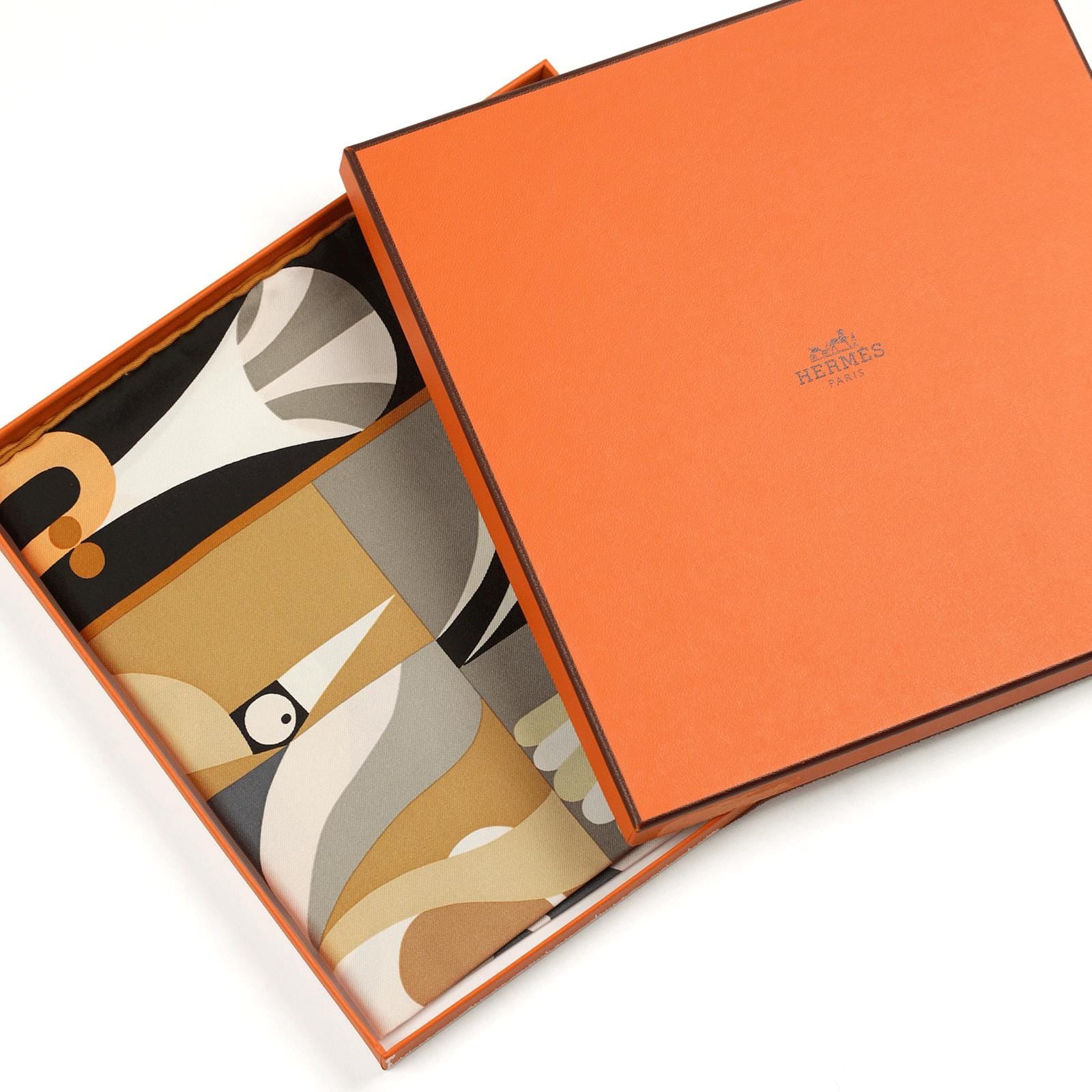 Hermes Scarf "Parade Fanfare" by Tong Ren 90cm Silk | Carre Foulard