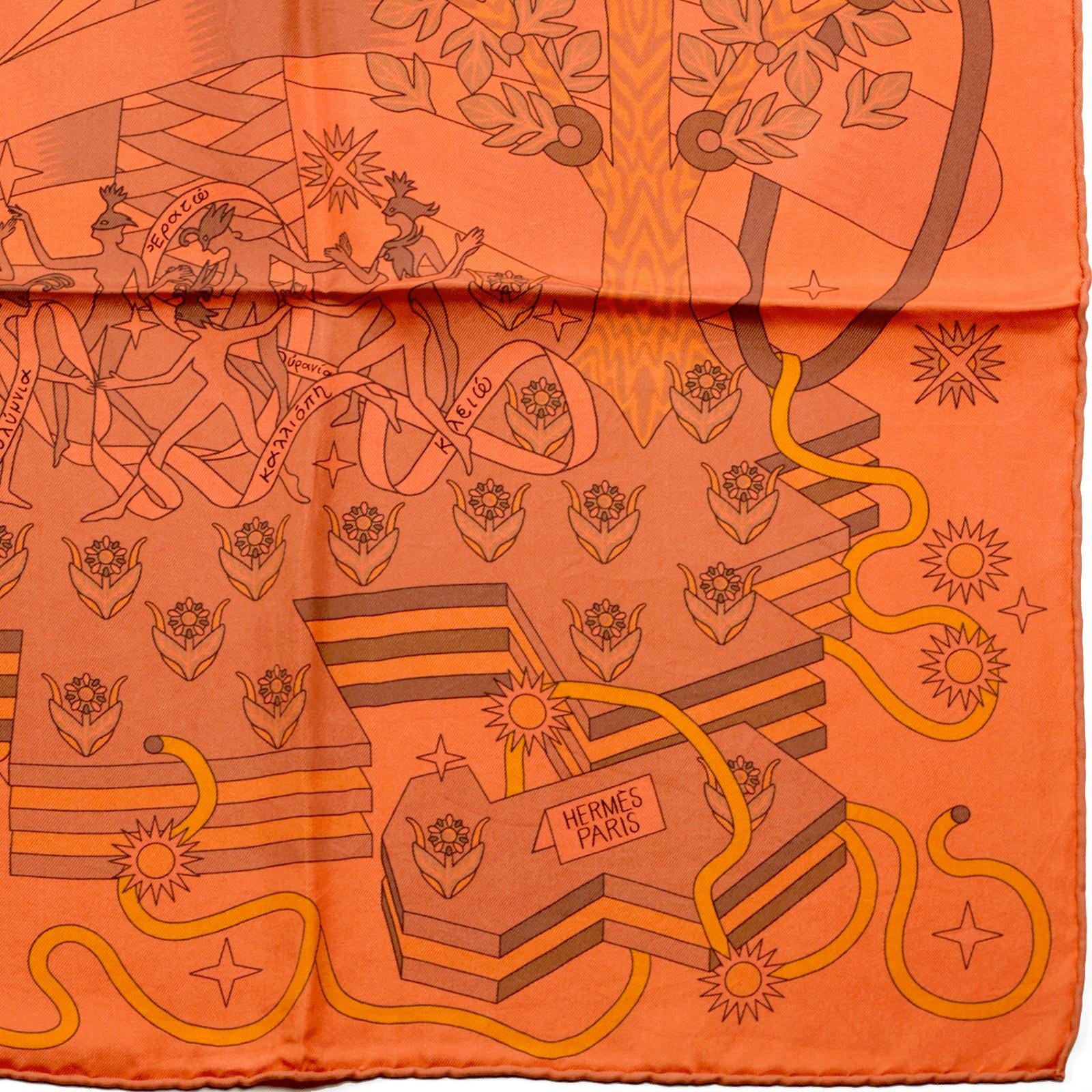 Hermes Scarf "La Source de Pegase" by Pierre Marie 90cm Silk Dip Dye | Carre Foulard