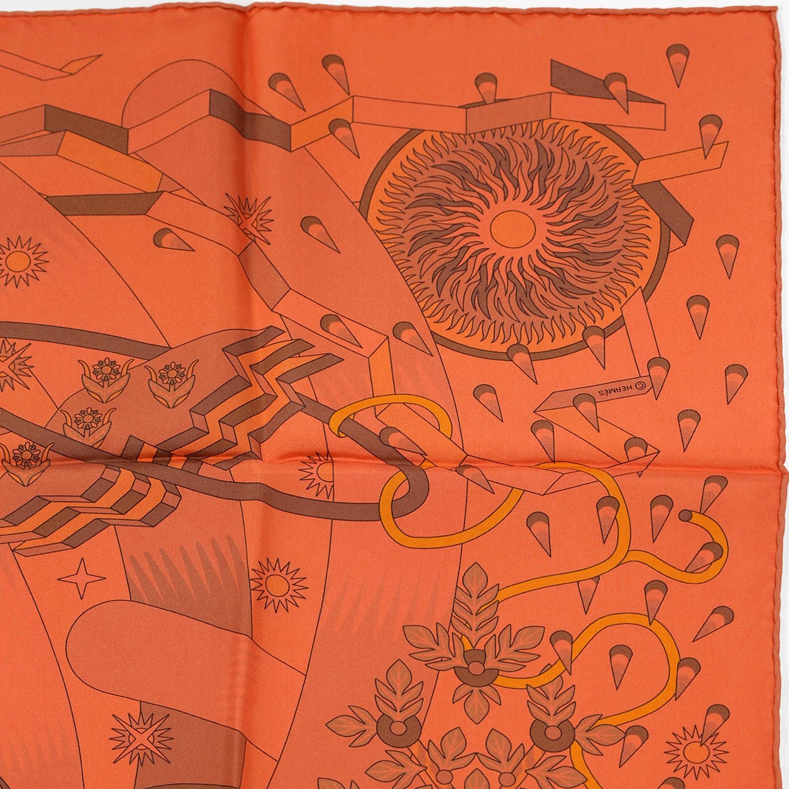 Hermes Scarf "La Source de Pegase" by Pierre Marie 90cm Silk Dip Dye | Carre Foulard