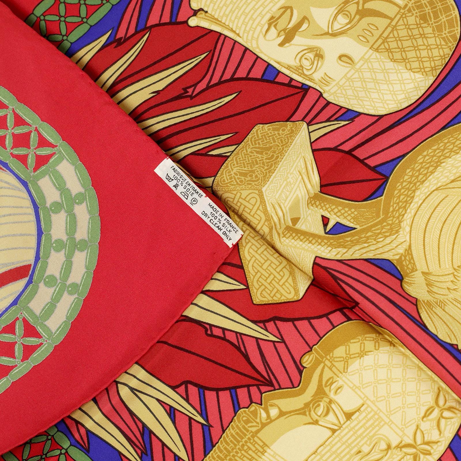 Hermes Scarf "Tresor Royal du Benin" by Sophie Koechlin 90cm Silk | Carre Foulard