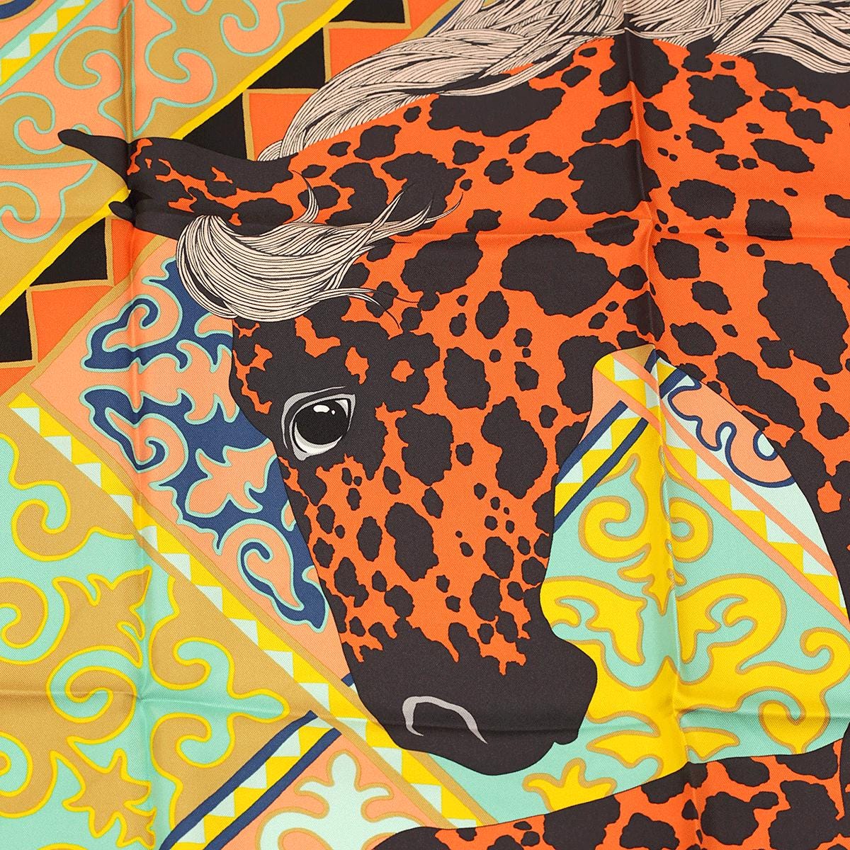 Hermes Scarf "Appaloosa des Steppes" by Alice Shirley 90cm Silk | Grail