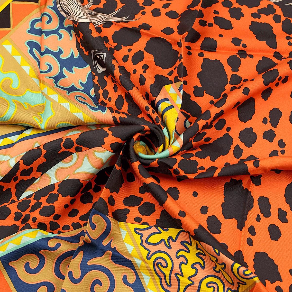 Hermes Scarf "Appaloosa des Steppes" by Alice Shirley 90cm Silk | Grail