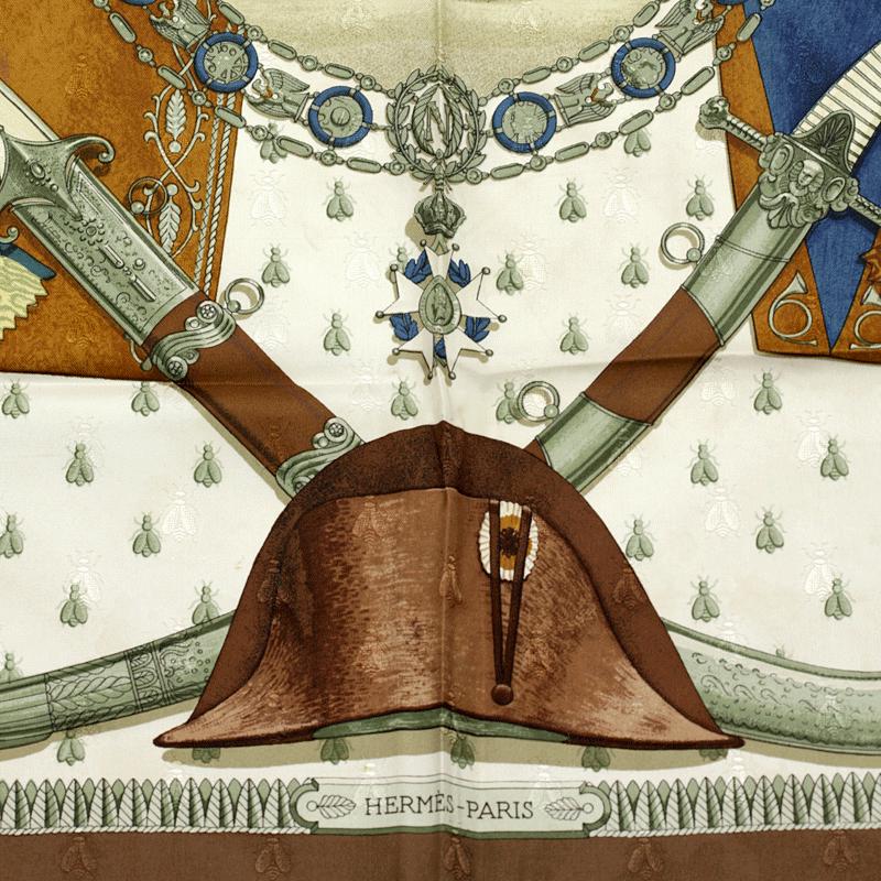 Hermes Scarf "Napoleon" by Philippe Ledoux 90cm Silk Jacquard | Carre Foulard