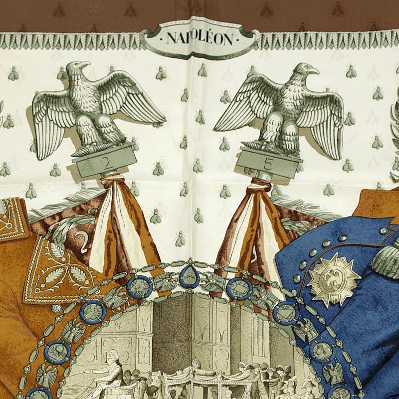 Hermes Scarf "Napoleon" by Philippe Ledoux 90cm Silk Jacquard | Carre Foulard