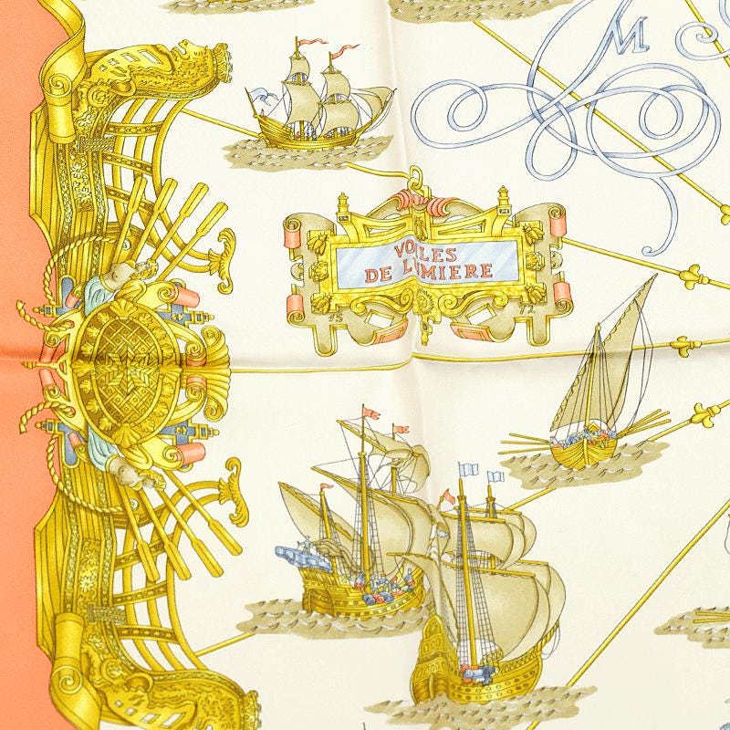 Hermes Scarf "Voiles de Lumiere" by Joachim Metz 90cm Silk | Carre Foulard