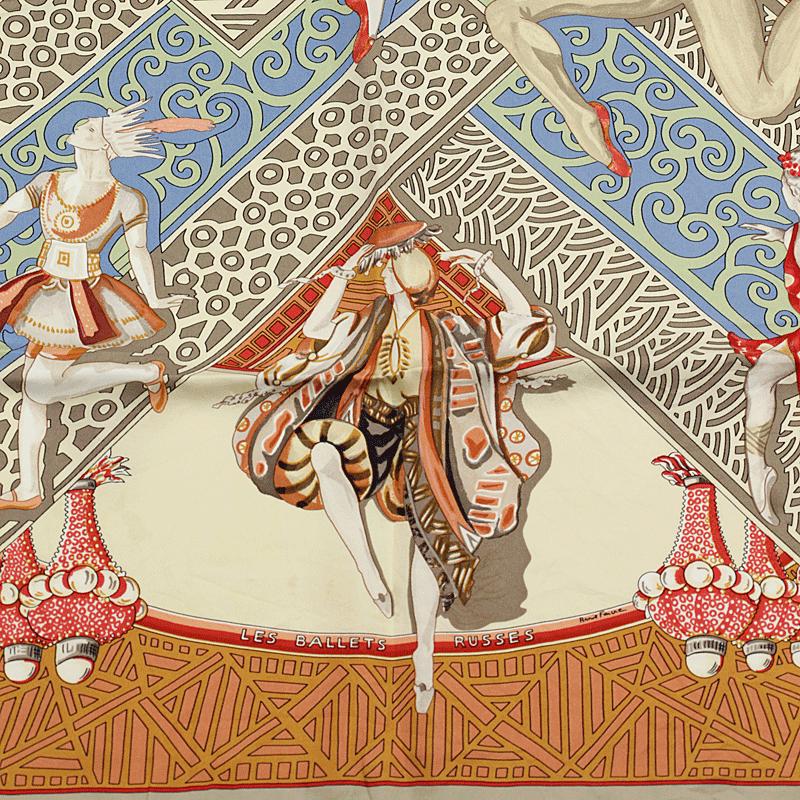 Hermes Scarf "Les Ballets Russes" by Annie Faivre 90cm Silk | Carre Foulard