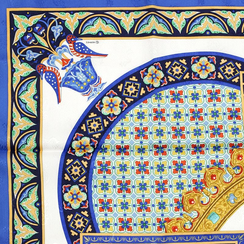 Hermes Scarf "Ciels Byzantins" by Julia Abadie Vintage 90cm Silk Jacuard | Carre Foulard