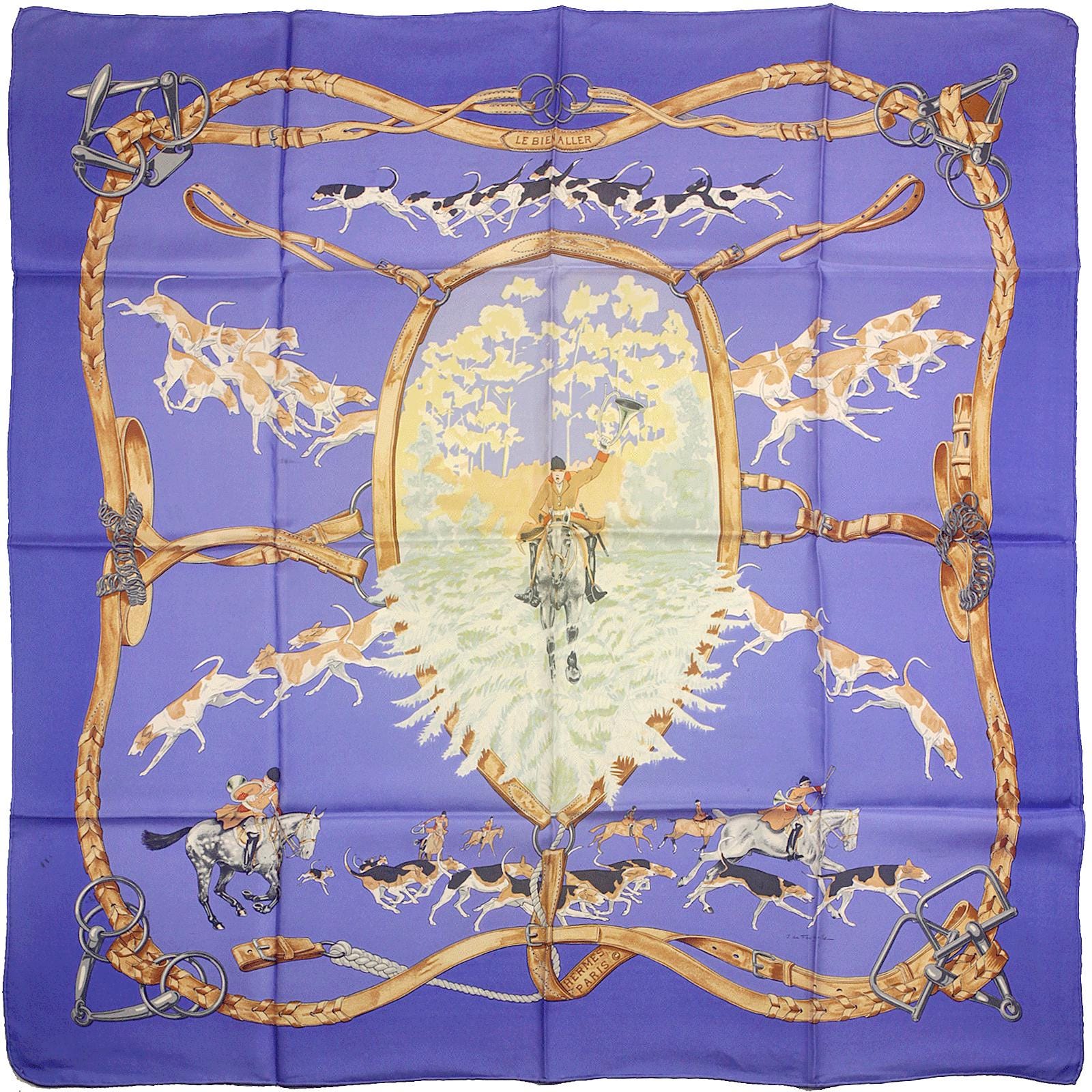 Hermes Scarf "Le Bien Aller" by Jean De Fougerolle 90cm Silk | Carre Foulard