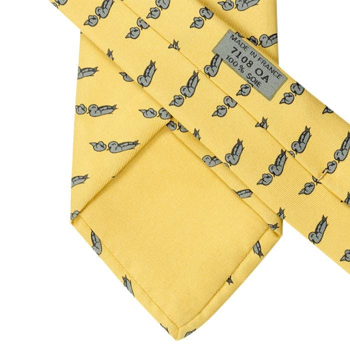 Hermes Men's Silk Tie Vintage Ducks Pattern 7108 | Necktie Cravate