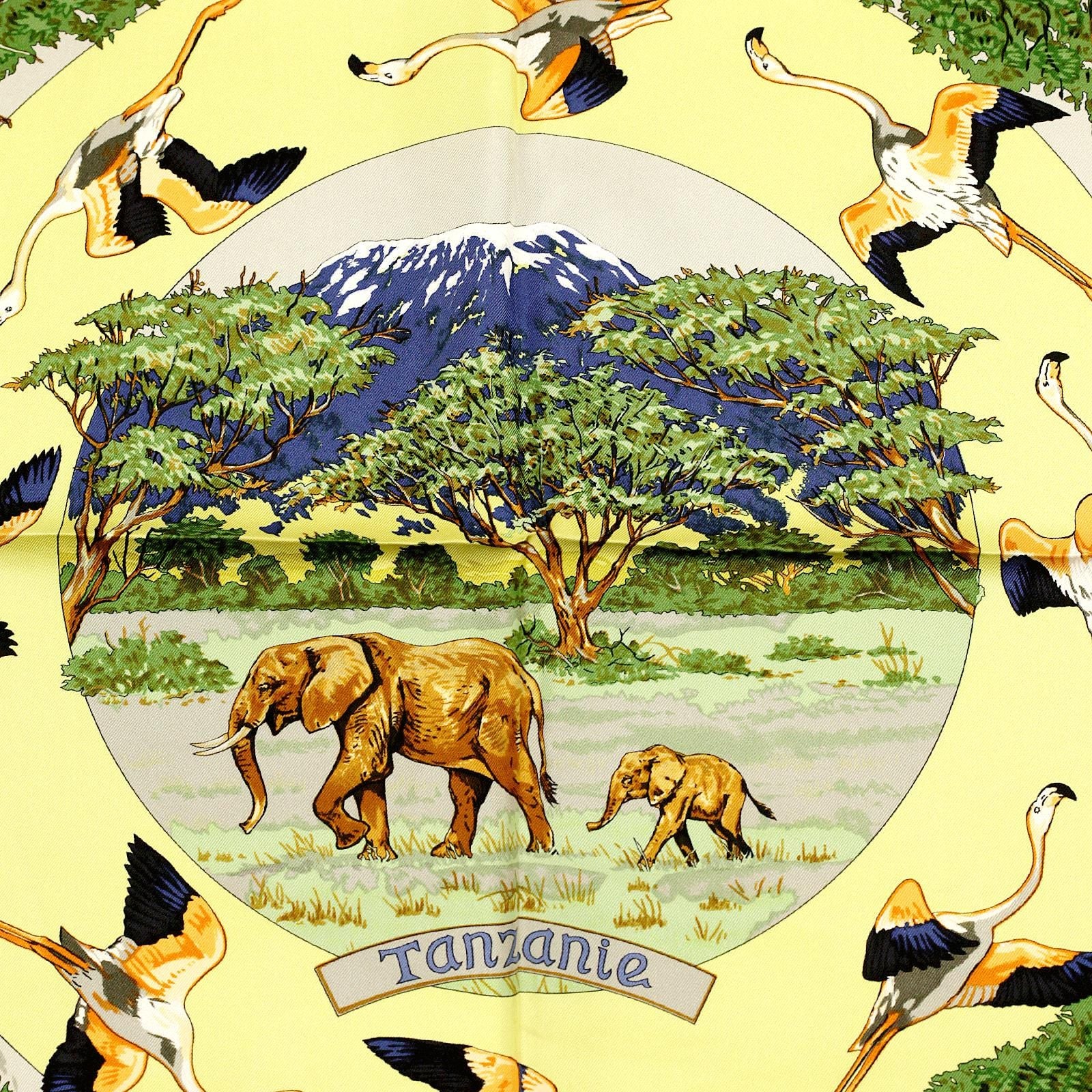Hermes Scarf "Tanzanie" by Robert Dallet 90cm Silk | Carre Foulard