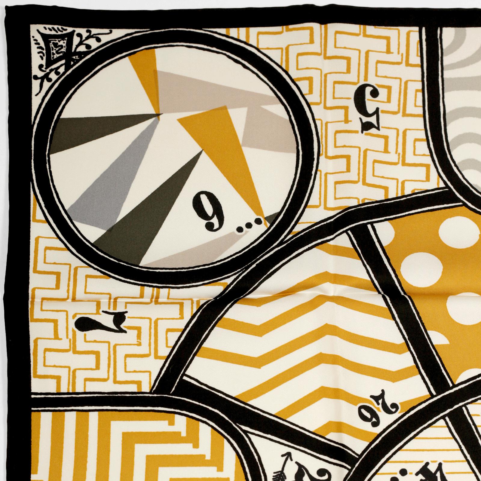 Hermes Scarf "Jeu de Soie" by Giancarlo Pagni 90cm Silk