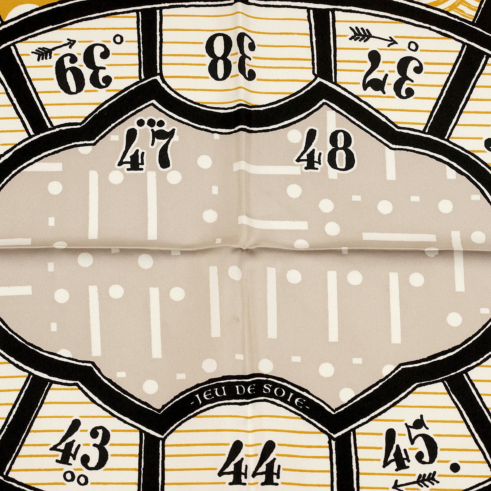 Hermes Scarf "Jeu de Soie" by Giancarlo Pagni 90cm Silk