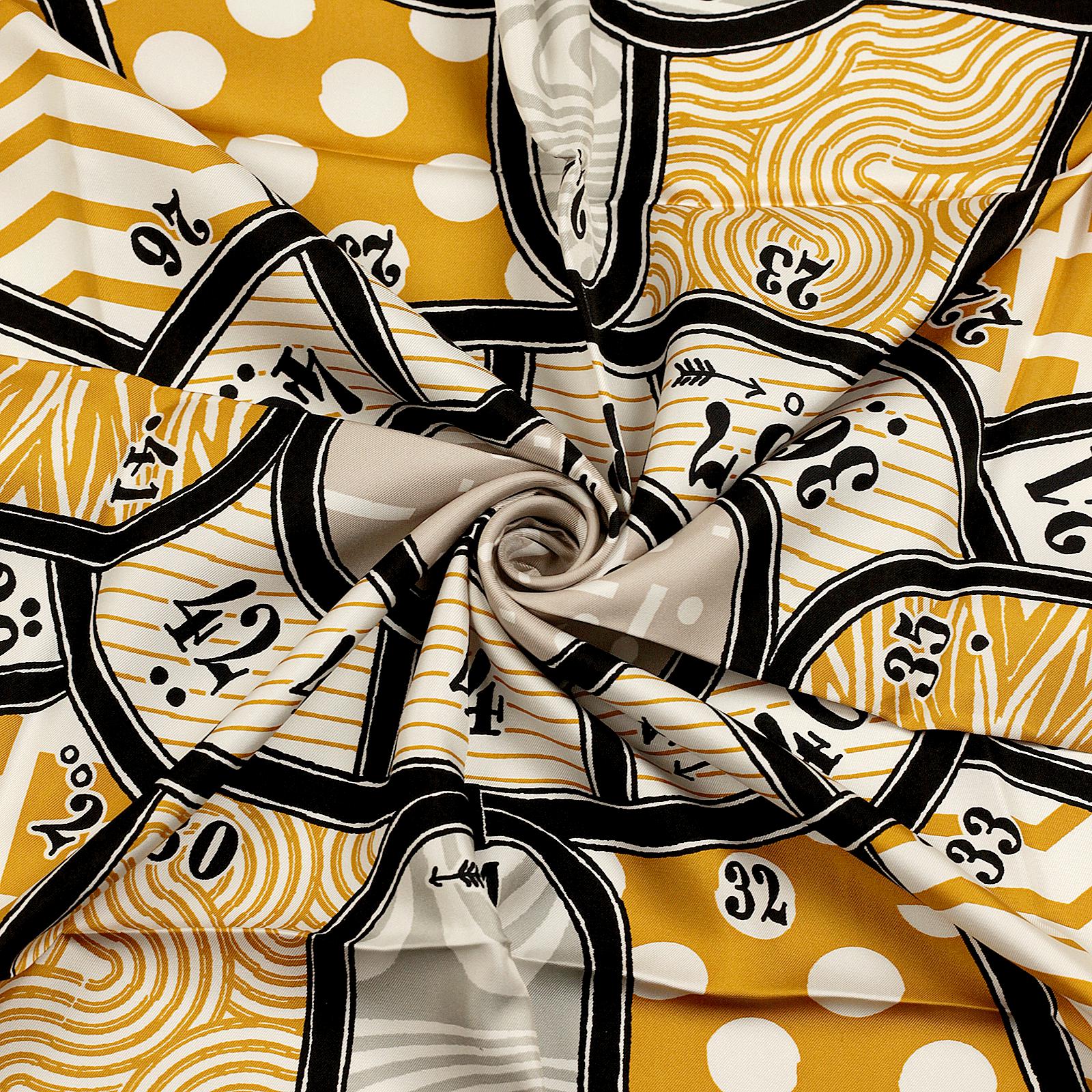 Hermes Scarf "Jeu de Soie" by Giancarlo Pagni 90cm Silk