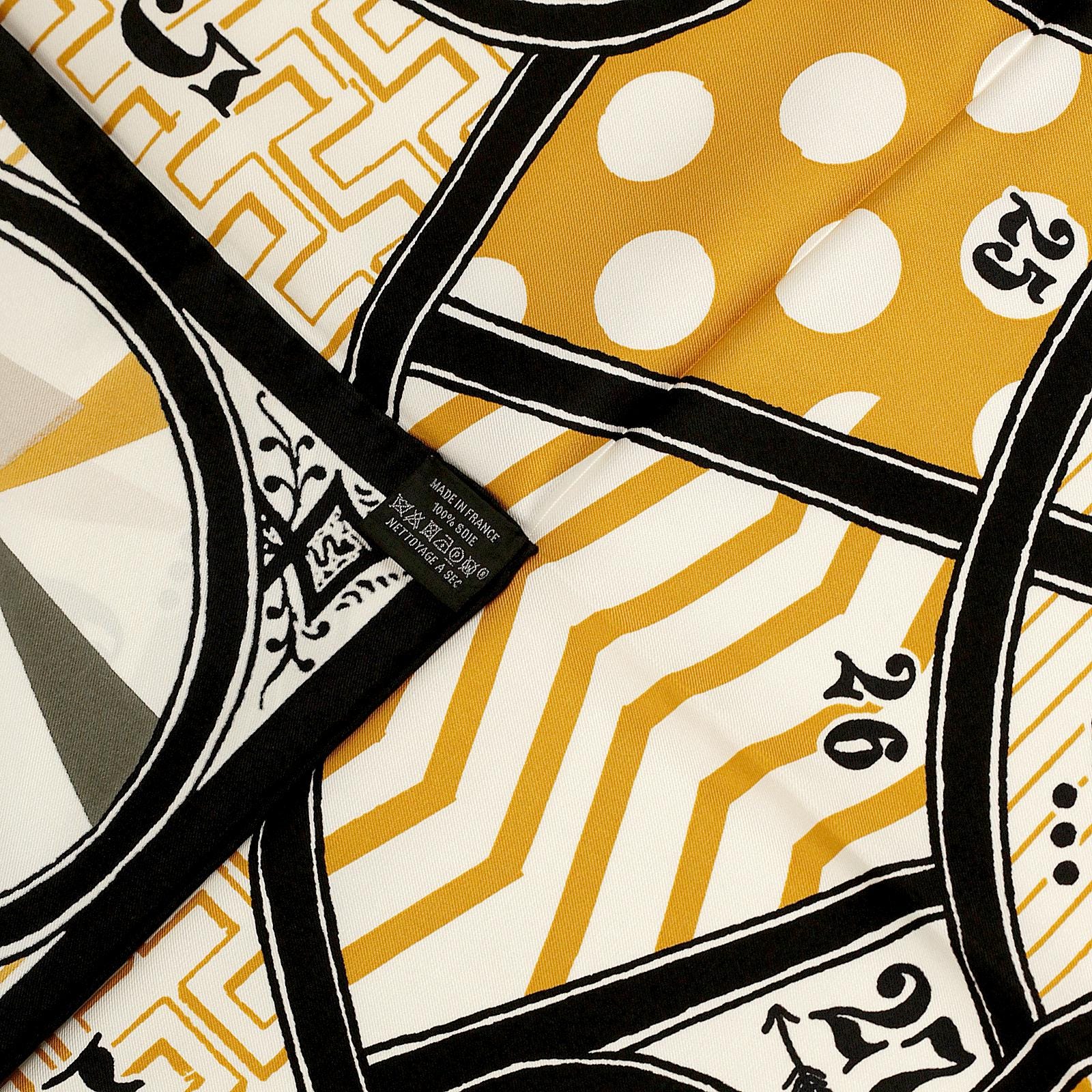 Hermes Scarf "Jeu de Soie" by Giancarlo Pagni 90cm Silk