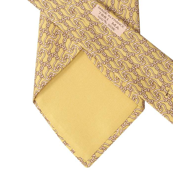 Hermes Men's Silk Tie Equestrian Geometric Pattern 7881 | Necktie Cravate