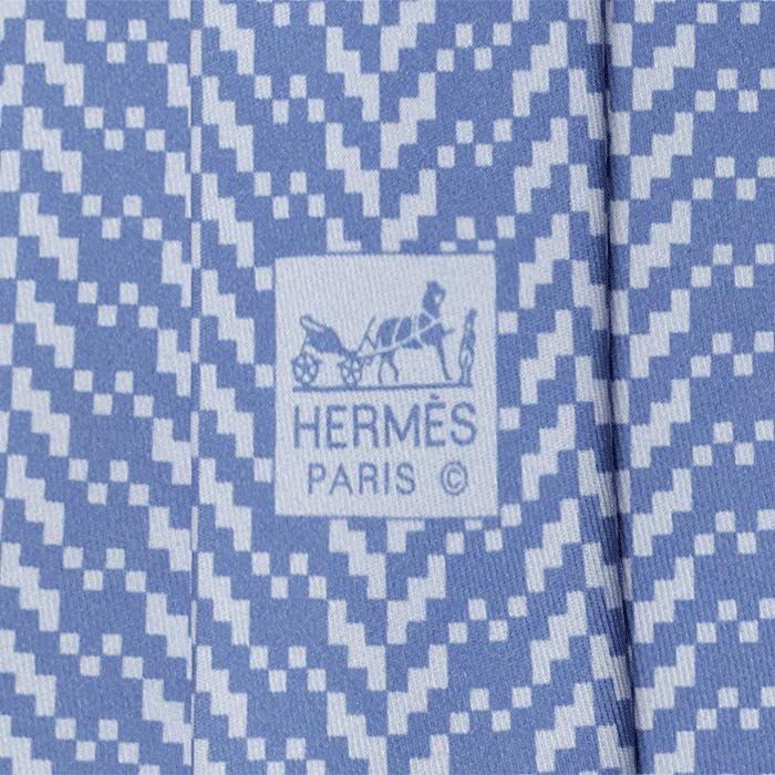 Hermes Men's Silk Tie Pixelated Geometric Pattern 5223 | Necktie Cravate