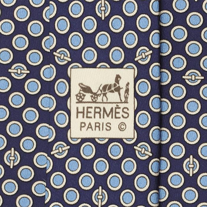 Hermes Men's Silk Tie Geometric Pattern 5250 | Necktie Cravate