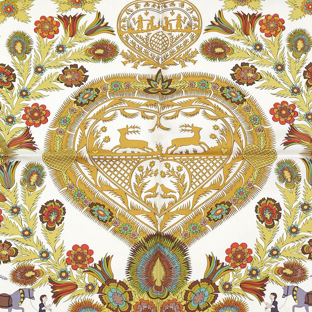 Hermes Scarf "Decoupages" by Anne Rosat 90cm Silk | Carre Foulard
