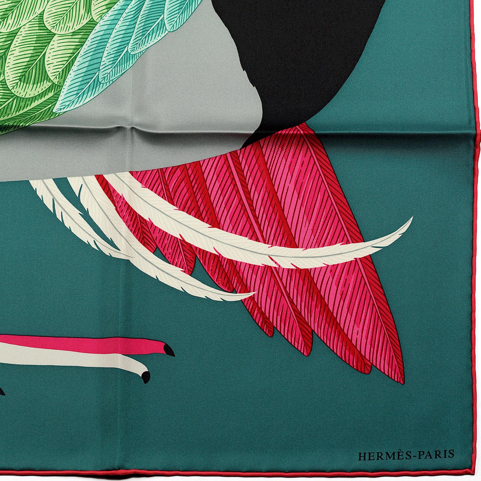 Hermes Scarf "Toucans de Paradis" by Katie Scott 90cm Silk | Carre Foulard