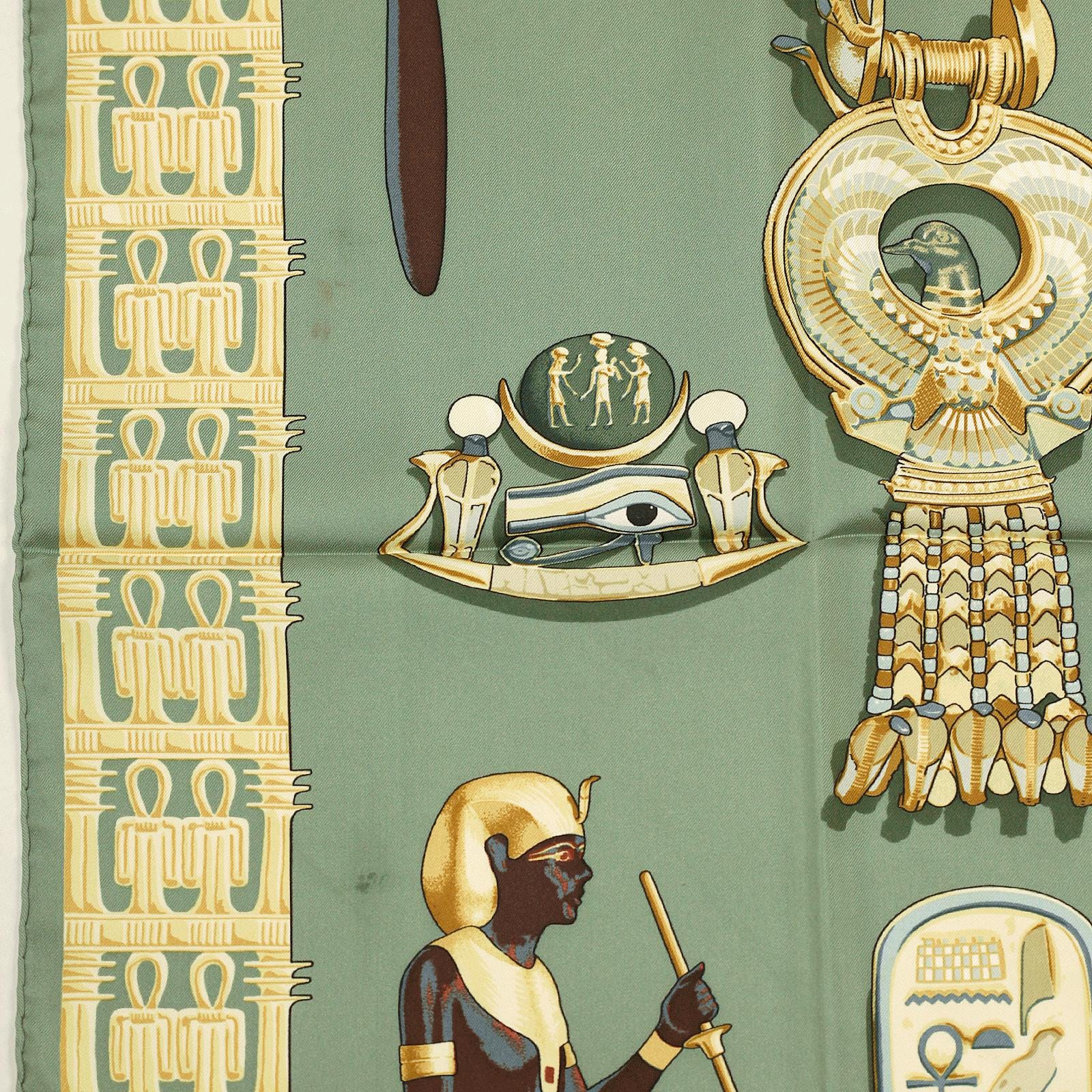 Hermes Scarf "Tutankhamun" by Vladimir Rybaltchenko 90cm Silk | Foulard Carre