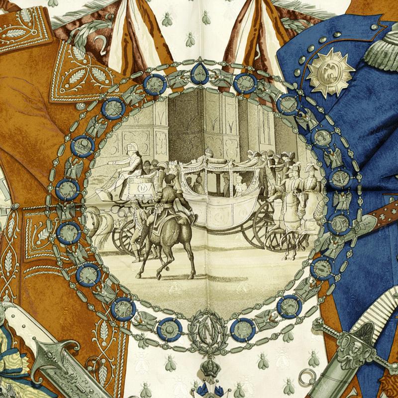 Hermes Scarf "Napoleon" by Philippe Ledoux 90cm Silk Jacquard | Carre Foulard