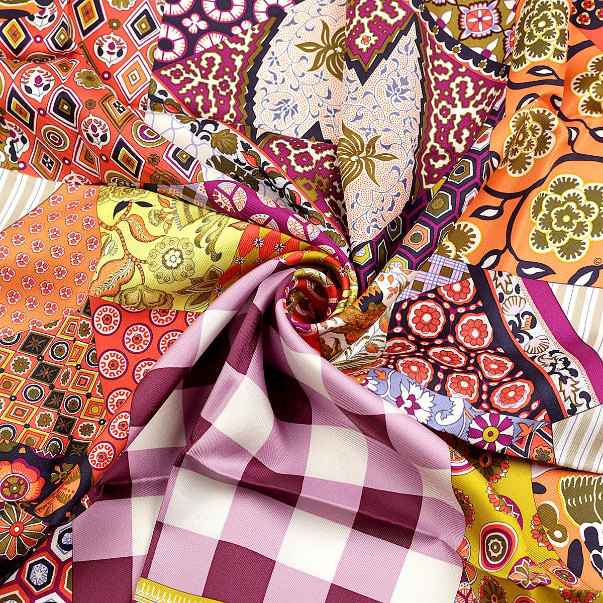 Hermes Scarf "L'Art du Sarasa" by Aline Honore 90cm Silk